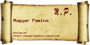 Magyar Pamina névjegykártya