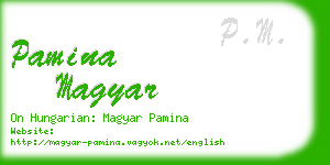 pamina magyar business card